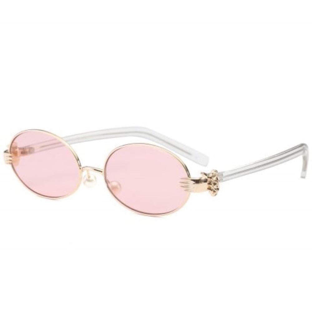 Light Pink Oval Sunglasses